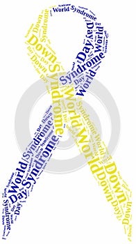 Tag or word cloud World Down Syndrome Day related