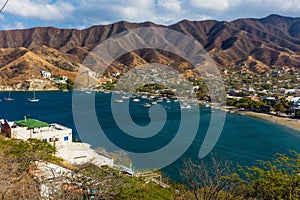 Taganga skyline cityscape Magdalena Colombia photo