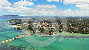 Tagbilaran City view from above. Bohol, Philippines.