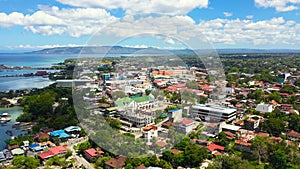 Tagbilaran City view from above. Bohol, Philippines.