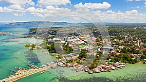Tagbilaran City view from above. Bohol, Philippines.