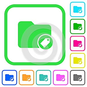 Tagging directory vivid colored flat icons