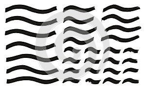 Tagging Marker Medium Wavy Lines High Detail Abstract Vector Background Set 138