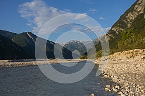 The Tagliamento river in Italy