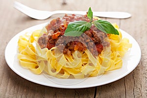 Tagliatelle bolognese photo