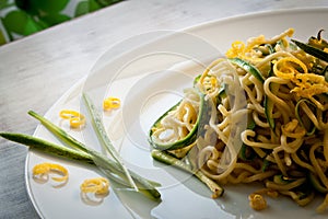 Tagliolini with courgettes