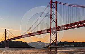 The Tagus River Bridge at Dawn