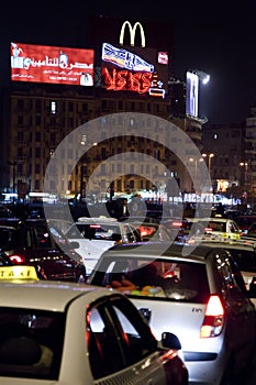 Tahir square at night