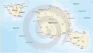 Tahiti and moorea road map