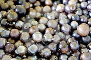 Tahitian Black Pearls abstract background and texture photo