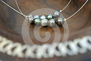 Tahitian Black Pearls necklace Rarotonga Cook Islands