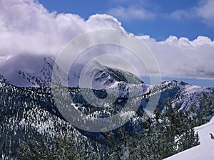 Tahoe Mountains in winter