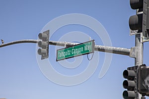 Tahquitz Canyon Way Road Sign