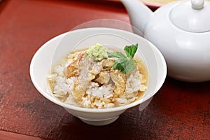 Tai chazuke is a traditional Japanese cuisine.