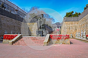 Tai Shih huang ti statue in Qinhuangdao, China