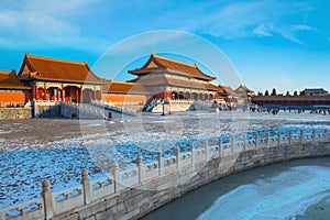 Taihemen Gate of Supreme Harmony is the largest palace gate in Forbidden City