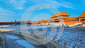 Taihemen Gate of Supreme Harmony is the largest palace gate in Forbidden City