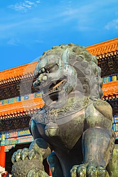 Taihemen Gate of Supreme Harmony is the largest palace gate in Forbidden City