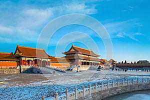 Taihemen Gate of Supreme Harmony is the largest palace gate in Forbidden City