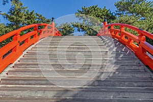 Taiko Bashi at Sumiyoshi Grand Shrine in Osaka, Japan