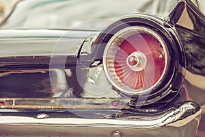 tail lamp of retro classic car vintage style