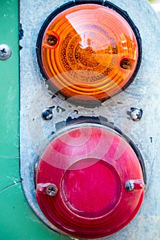 Tail lights of antique car