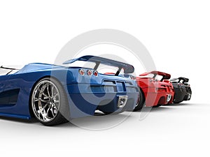 Tail view of the sportscars photo