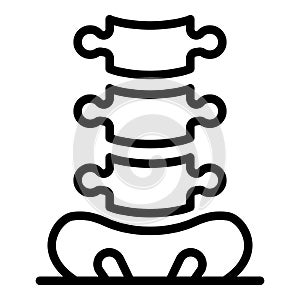 Tailbone and spine icon, outline style photo