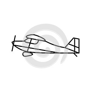 taildraggers airplane aircraft line icon vector illustration
