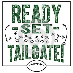 Tailgate Football Art Ready Set Party