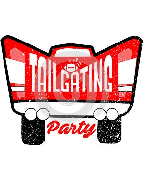Tailgating party pickup truck graphic photo