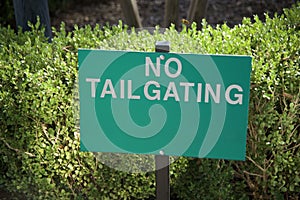 Tailgating Prohibited