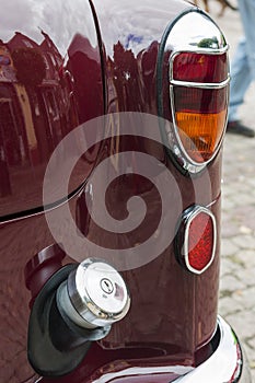 Taillight and fuel filler neck of old german car