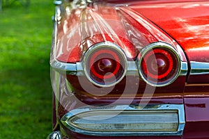 Taillight of Vintage Automobile