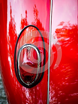 Taillight of vintage car