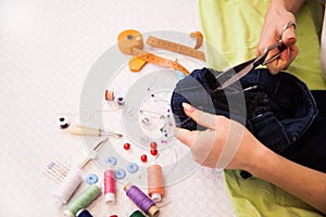 A tailor doing alterations