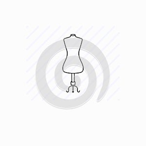 Tailor dummy vector line icon.