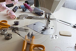 Tailor, tailoring, clothes designer work concept.