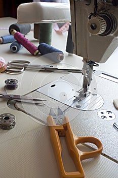 Tailor, tailoring, clothes designer work concept.