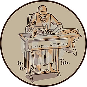 Tailor Upholsterer Sewing Machine Drawing