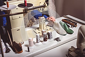 Tailor working in the atelier