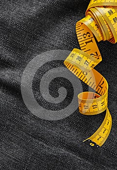 Tailoring tape measure on material