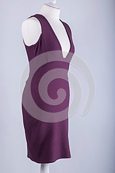 Tailors Mannequin dressed in a Purple Dress