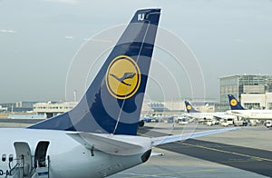 Tailplane of Lufthansa Boeing 737