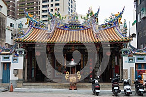 Taiwan Fu City God Temple in Tainan, Taiwan. The temple was built in 1669 during the Zheng Period of the Ming Dynasty