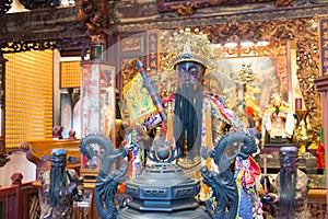 Taiwan Fu City God Temple in Tainan, Taiwan. The temple was built in 1669 during the Zheng Period of the Ming Dynasty