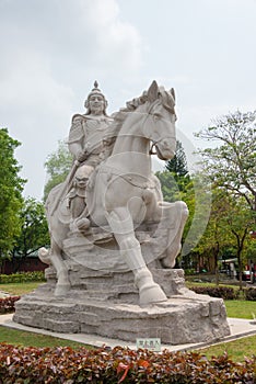 Zheng Chenggong statue at Koxinga Shrine in Tainan, Taiwan. photo