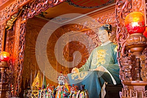 Zheng Chenggong statue at Koxinga Shrine in Tainan, Taiwan. photo