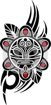 Taino Sun Tribal Vector illustration photo