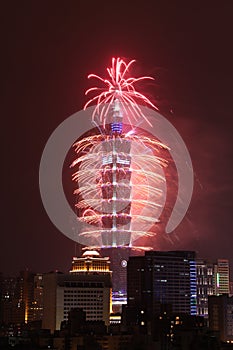 Taipei 101 fireworks photo